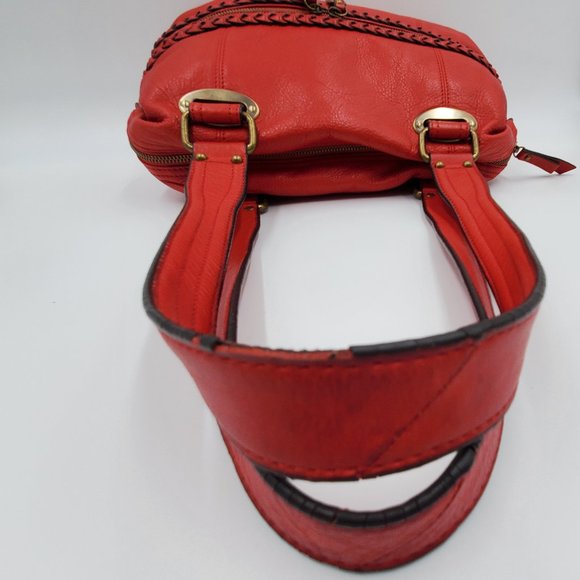 B. Makowsky Cherry Red Nantucket Satchel - Picture 15 of 15